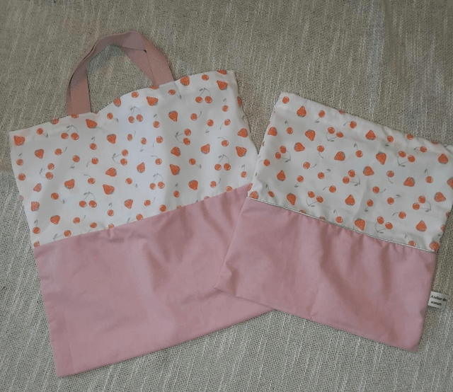 Ensemble tote bag + pochon fille