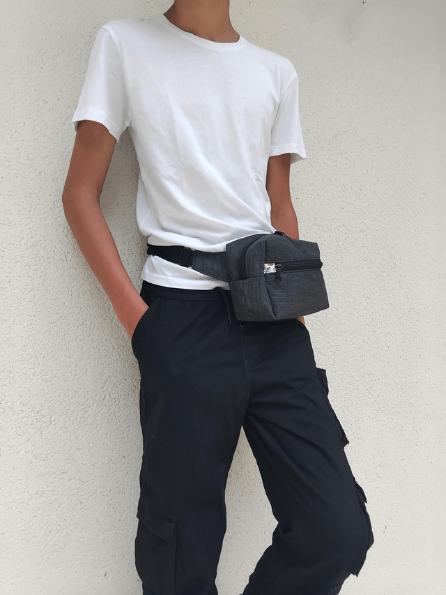 Banane rectangulaire homme upcyclée "JEAN"