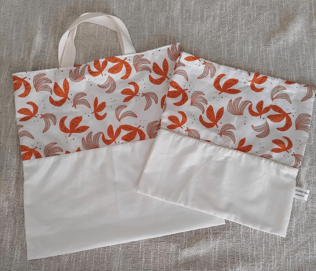 Ensemble tote bag + pochon fille
