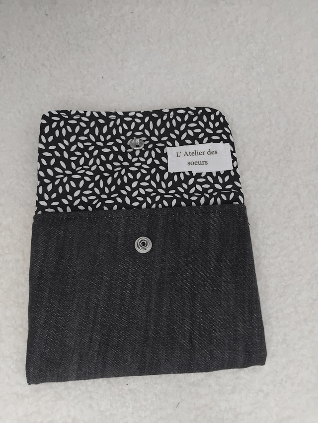 Pochette /porte monnaie upcyclée "JEAN"