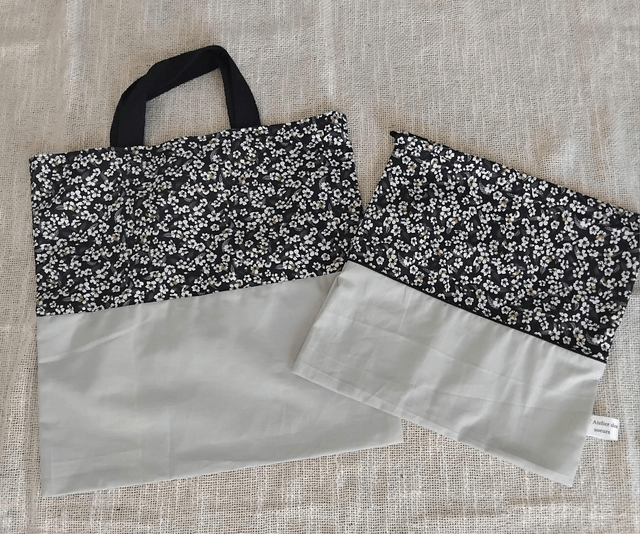 Ensemble tote bag + pochon fille
